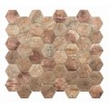 Andova Tiles SAMPLE Terrain 2 x 2 Glass Honeycomb Mosaic Wall  Floor Tile SAM-ANDTER257